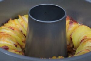 ratatouille de patatas, beicon y queso paso 3