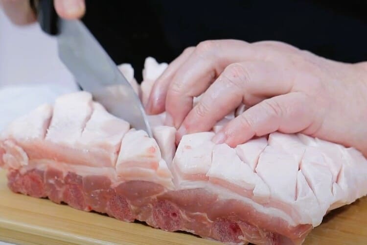 Costilla de cerdo asada en una bolsa paso 1