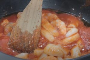 macarrones con marisco paso 4