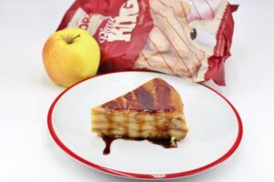 Pudin de manzana con bizcochos coral final