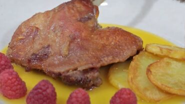 confit de pato con salsa de naranja