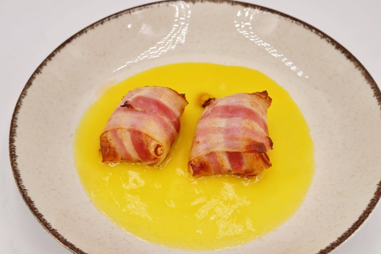 Raviolis de salmón con salsa de naranja paso a paso final