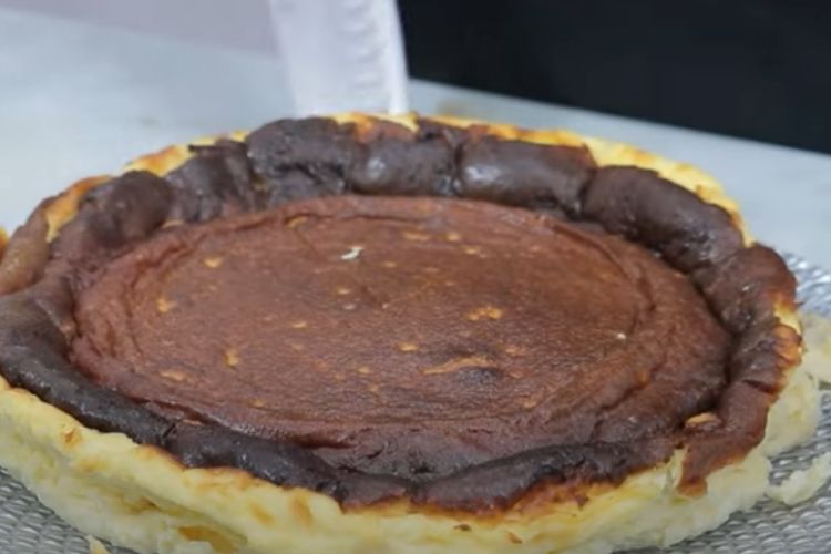 tarta de queso sin azúcar paso final