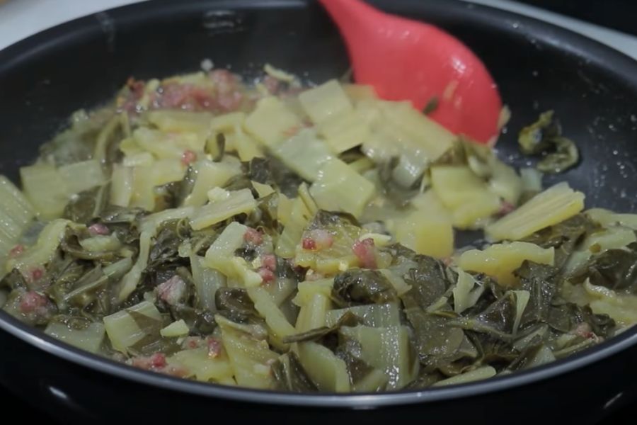 acelgas gratinadas paso 2