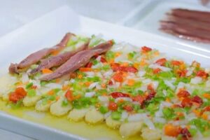 Espárragos rellenos con vinagreta y anchoas paso 4