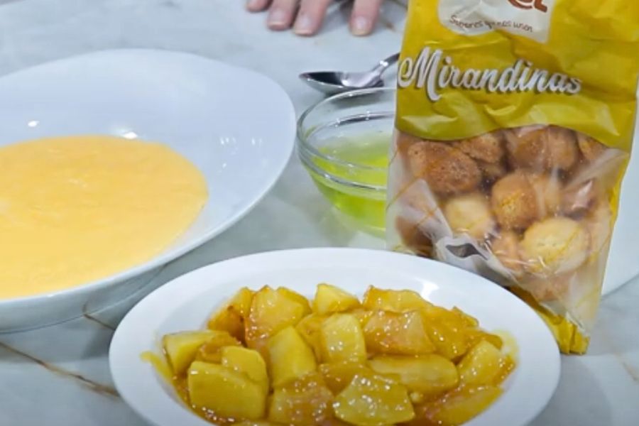 tarta de manzana en vaso ingredientes