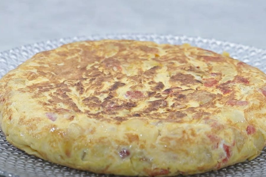 tortilla con pimientos picantes paso 5