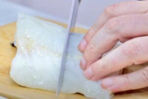 Filetes de bacalao con patatas en Cosori 3