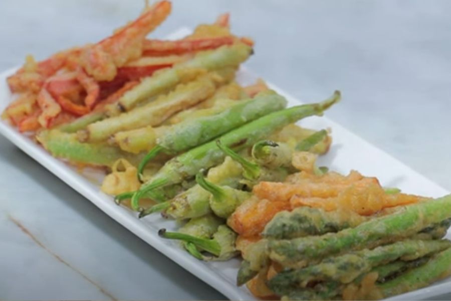 tempura con verduras paso 4