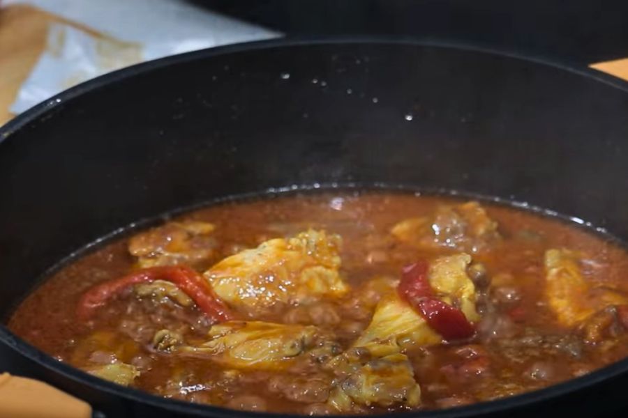 arroz meloso con pollo y setas paso 3