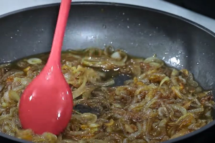 lomo encebollado paso 1