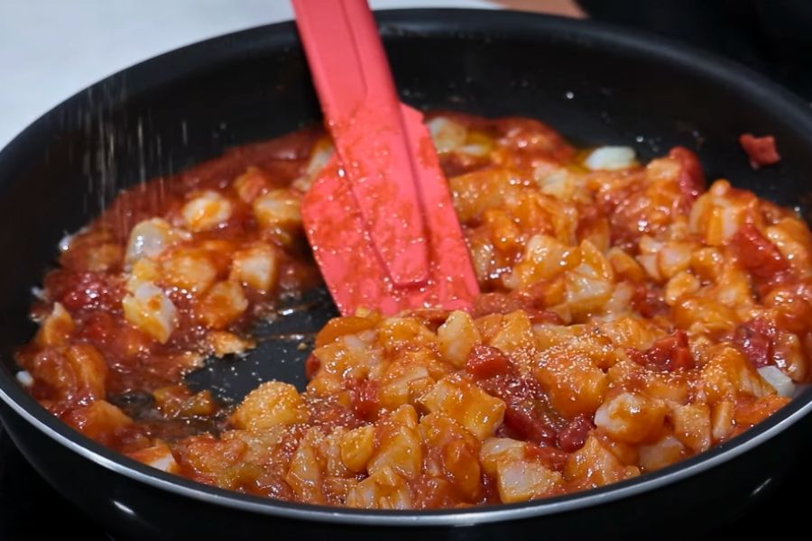 patatas con bacalao ajoarriero paso 2