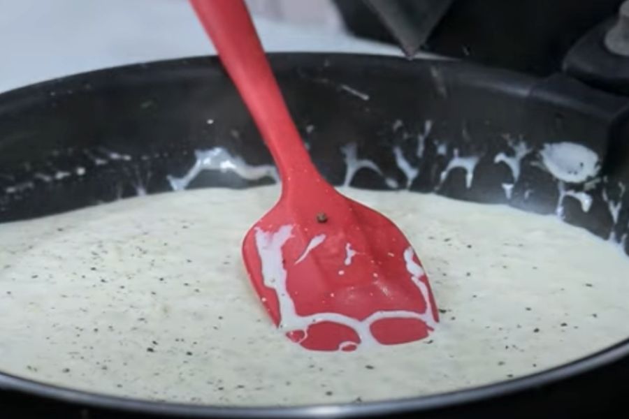 pizza carbonara con masa casera paso 2