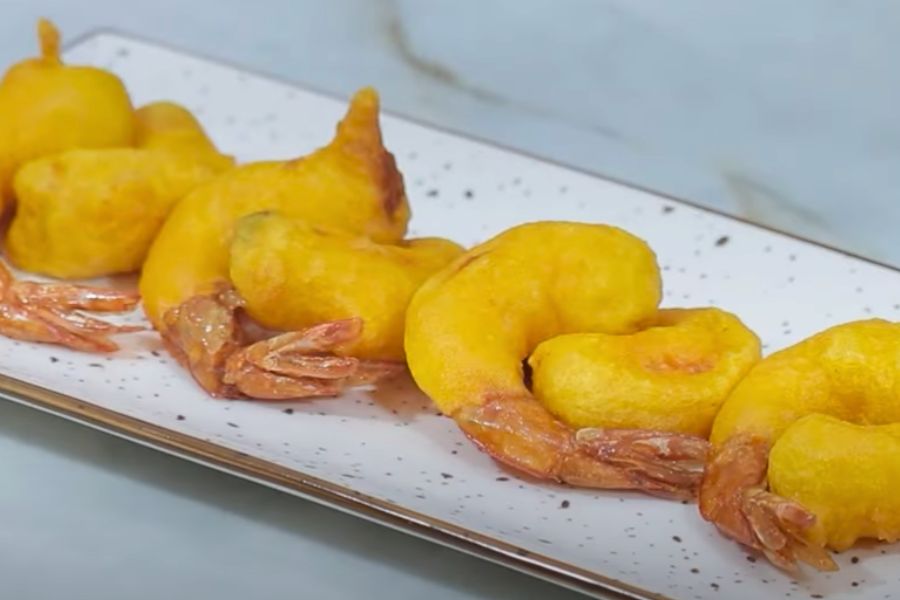 langostinos a la gabardina paso final