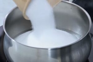 turrón de mazapán y trufa paso 1