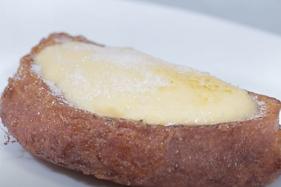 torrijas con crema y caramelo paso 4