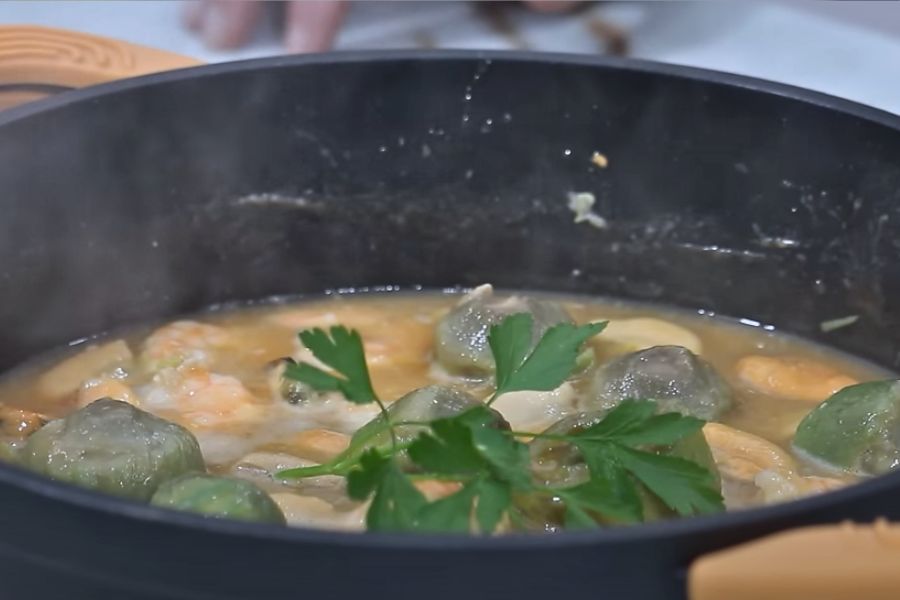 alcachofas a la marinera paso final