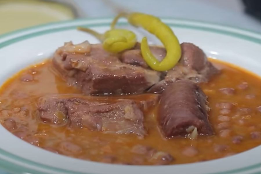 estofado de caparrones paso final