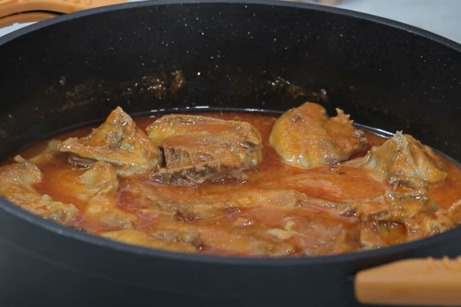 estofado de codornices, paso final