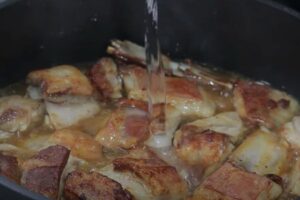 falda de cordero con menestra paso 2