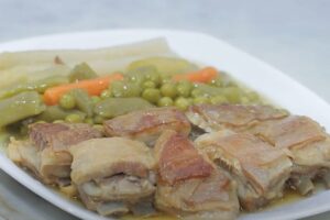 falda de cordero con menestra paso final