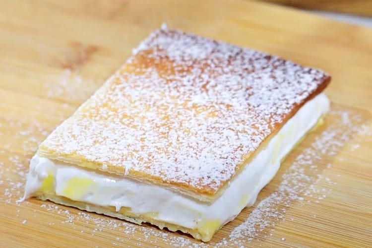milhojas de crema y merengue paso final