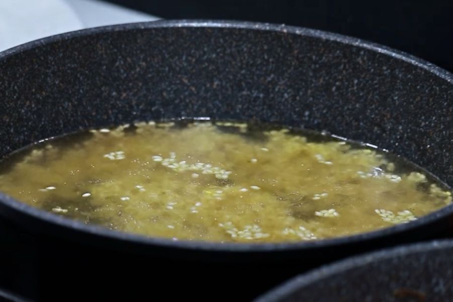 huevos con pisto y arroz blanco paso 2