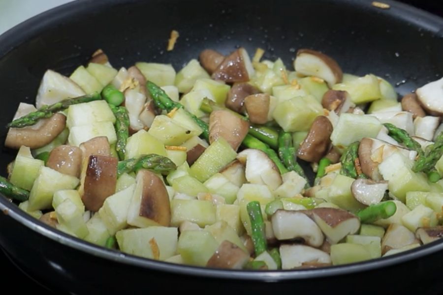 Tatín de verduras paso 2