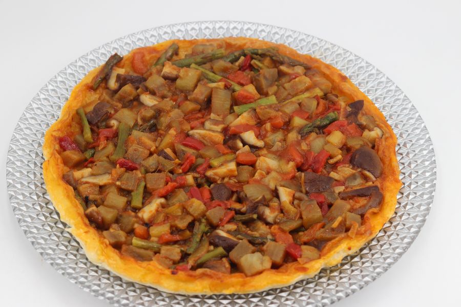 Tatín de verduras paso final