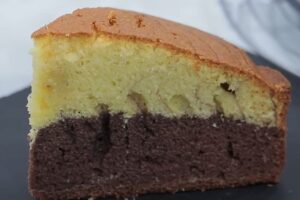 bizcocho de chocolate y naranja paso final