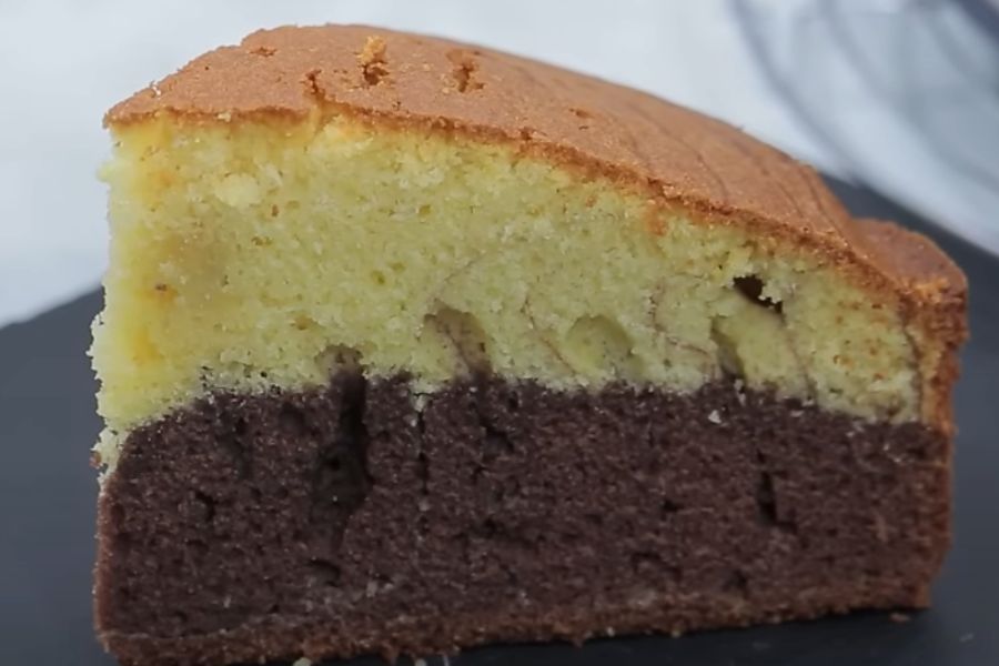 bizcocho de chocolate y naranja paso final