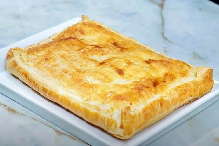 empanada de hojaldre de pollo y queso paso final