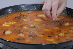 arroz con bacalao y alcachofas paso 3