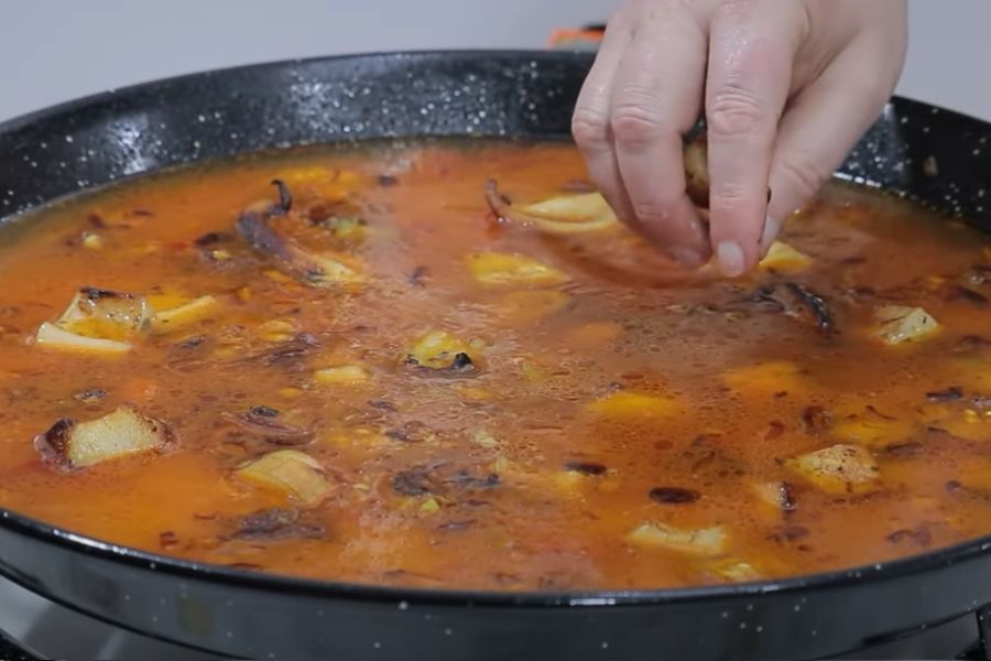 arroz con bacalao y alcachofas paso 3