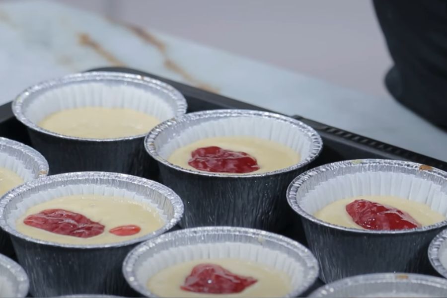 magdalenas de fresa, paso 4