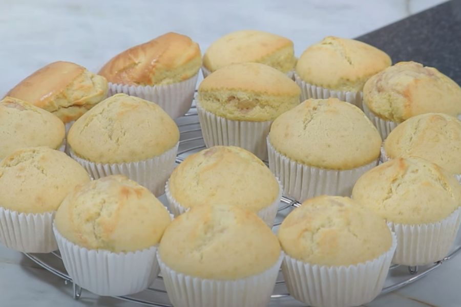 magdalenas de fresa, paso final