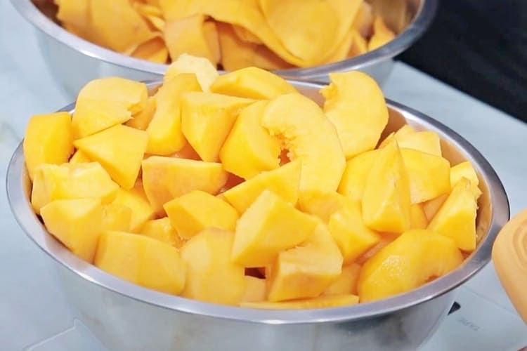 mermeladad de melocotón baja en azúcar paso 1