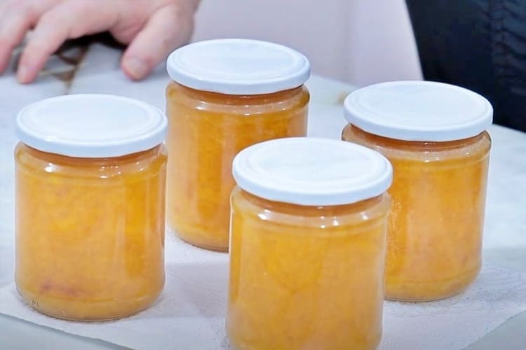 mermeladad de melocotón baja en azúcar paso final