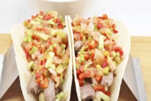 tacos de chuletón de ternera paso final