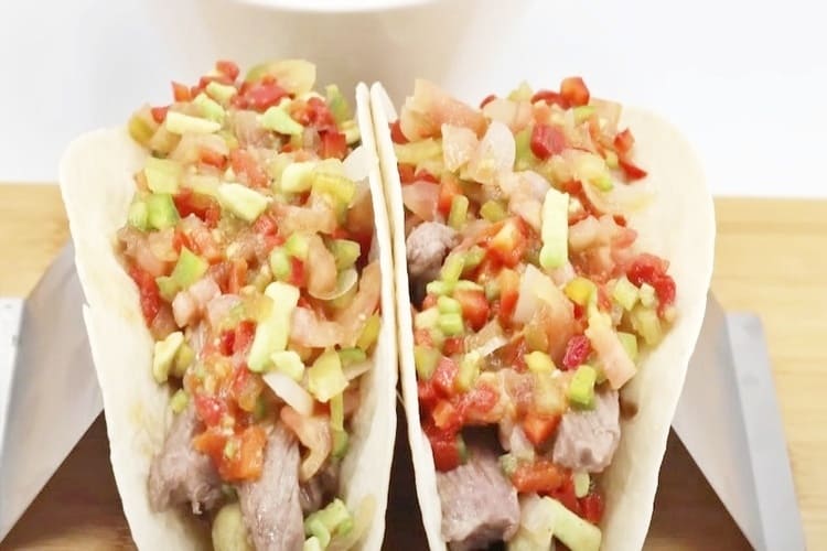 tacos de chuletón de ternera paso final