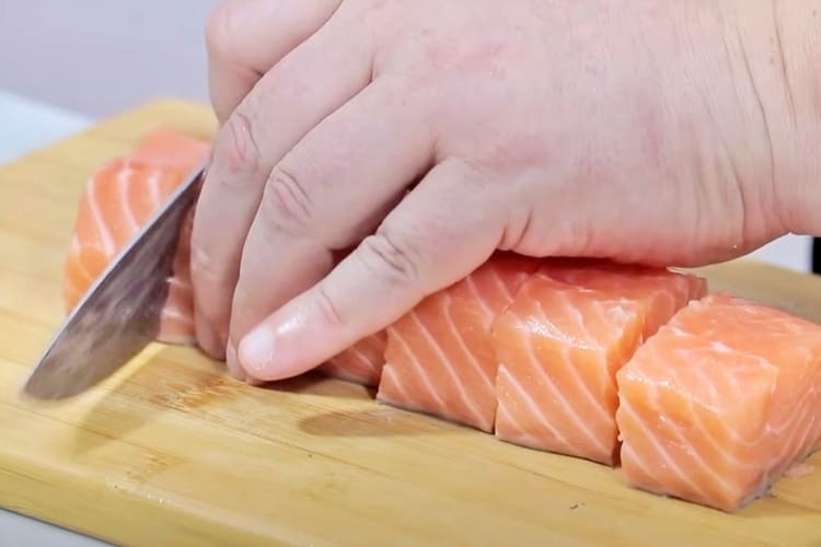 pastel de hojaldre y salmón paso 1