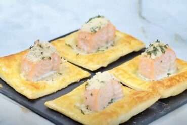 pastel de hojaldre y salmón principal