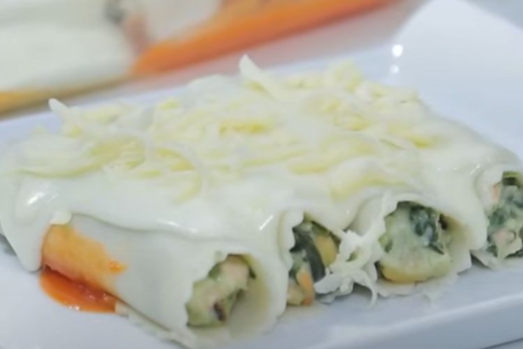 canelones de salmón y espinacas paso 6