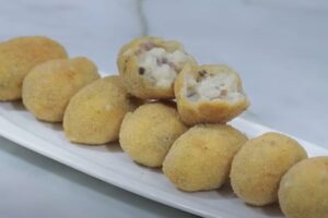 croquetas de setas al ajillo y jamón paso final