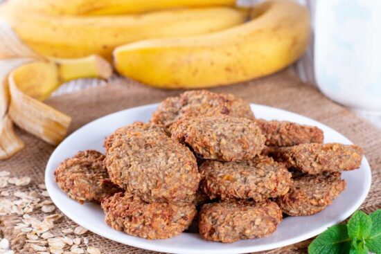 galletas de avena y plátano