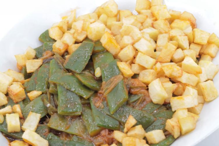 judías verdes a la extremeña paso final