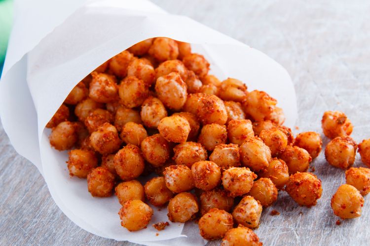 garbanzos crujientes en airfryer