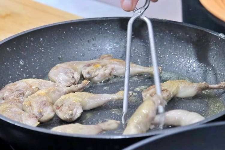 Arroz cremoso con codornices paso 1