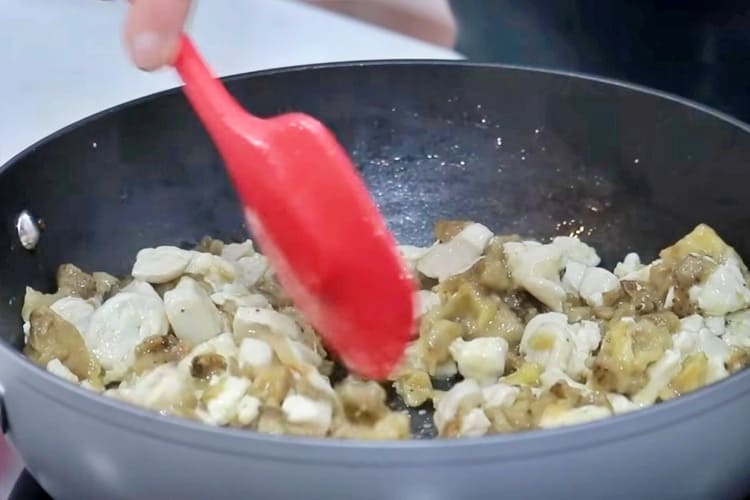 Técnica para rellenar berenjenas paso 3